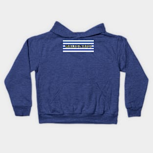 Maldonado City in Uruguay Flag Stripes Kids Hoodie